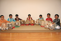 Students of Tabla Niketan giving performance