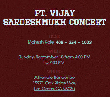 Concert by Pt. Vijay Sardeshmukh